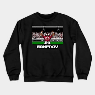 Garnet and Black Football Gameday Retro 8 Bit Linebacker Crewneck Sweatshirt